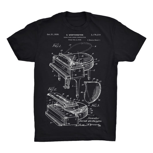 Piano Patent 100% Cotton Premium T-Shirt