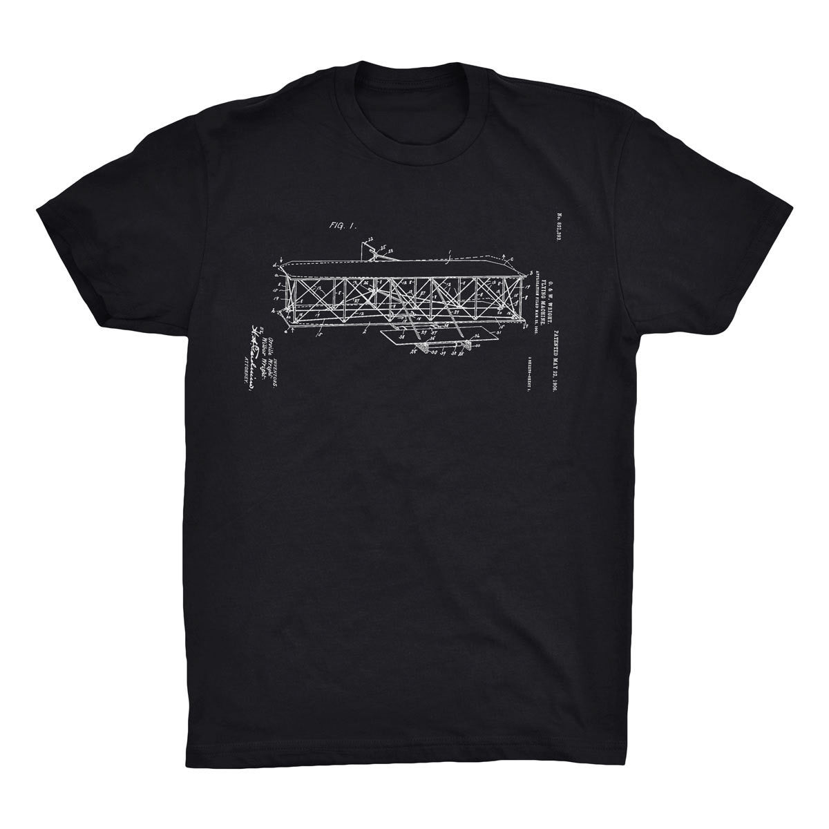 Flying Machine Patent T-Shirt - Mighty Circus