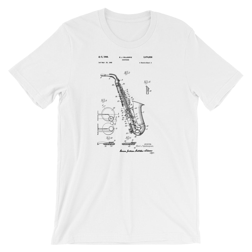 Saxophone Patent T-Shirt - Mighty Circus