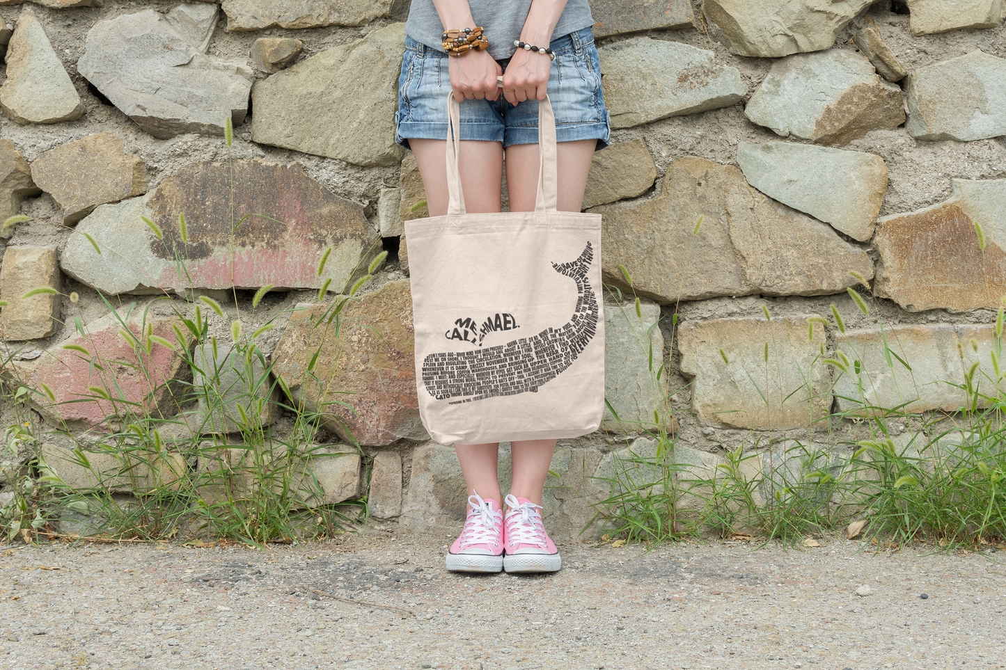 Moby Dick Tote, Grocery Tote, Book Tote, Office Tote, 100% Cotton Fun Tote