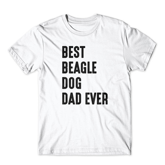 Best Beagle Dog Dad Ever T-Shirt 100% Cotton Premium Tee