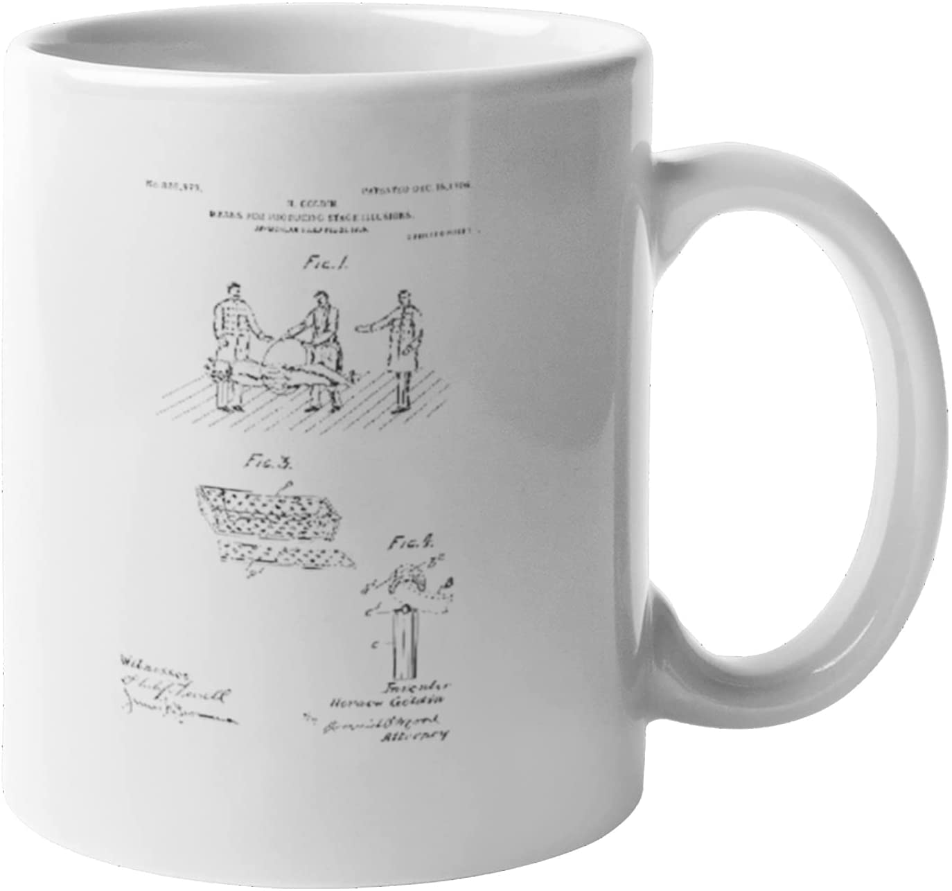 Magician's Patent Art Coffee Mug - Funny and Giftable 11oz Ceramic Coffee Cup