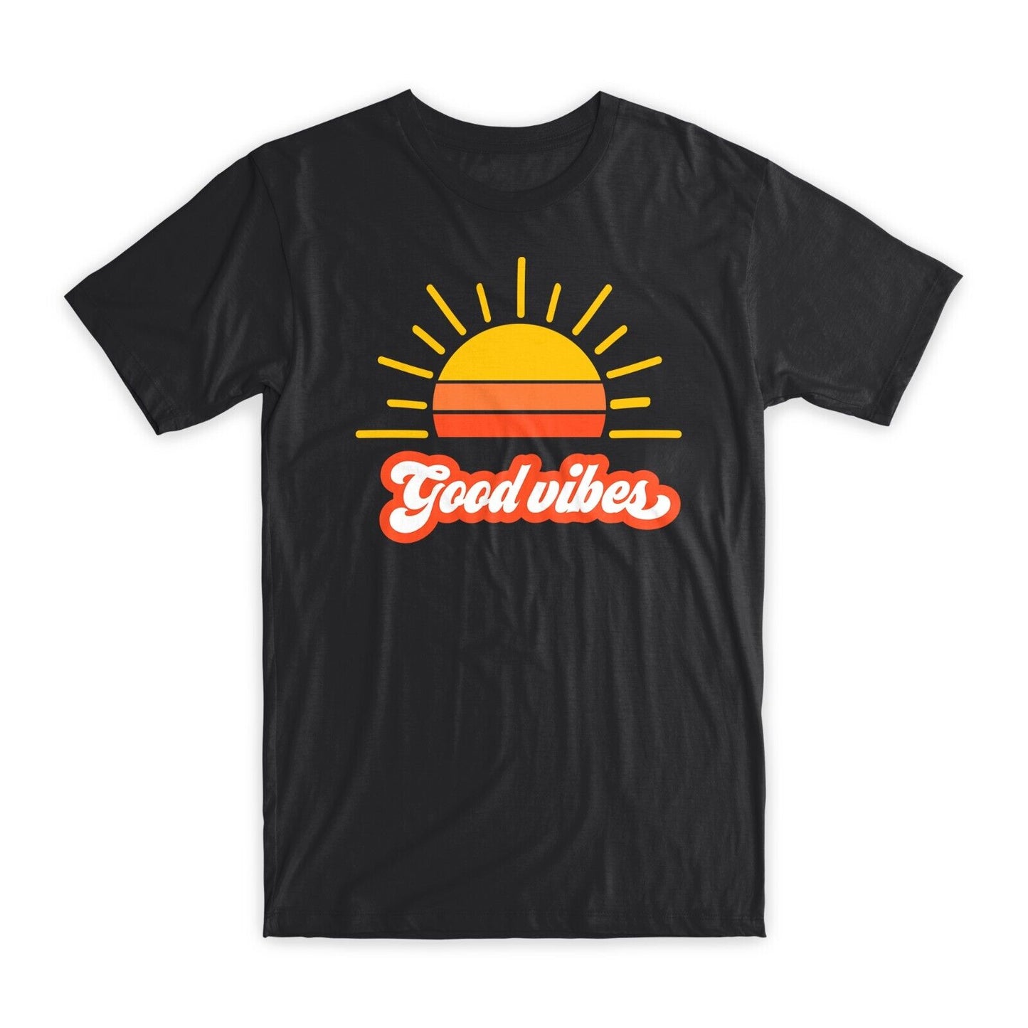 Good Vibes Sun T-Shirt Premium Soft Cotton Crew Neck Funny Tees Novelty Gift NEW