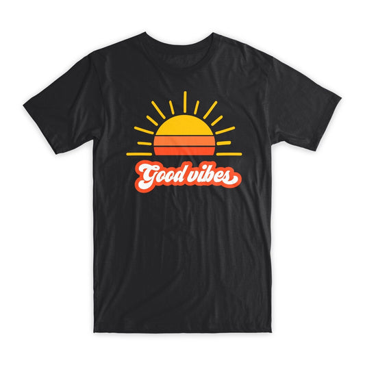 Good Vibes Sun T-Shirt Premium Soft Cotton Crew Neck Funny Tees Novelty Gift NEW
