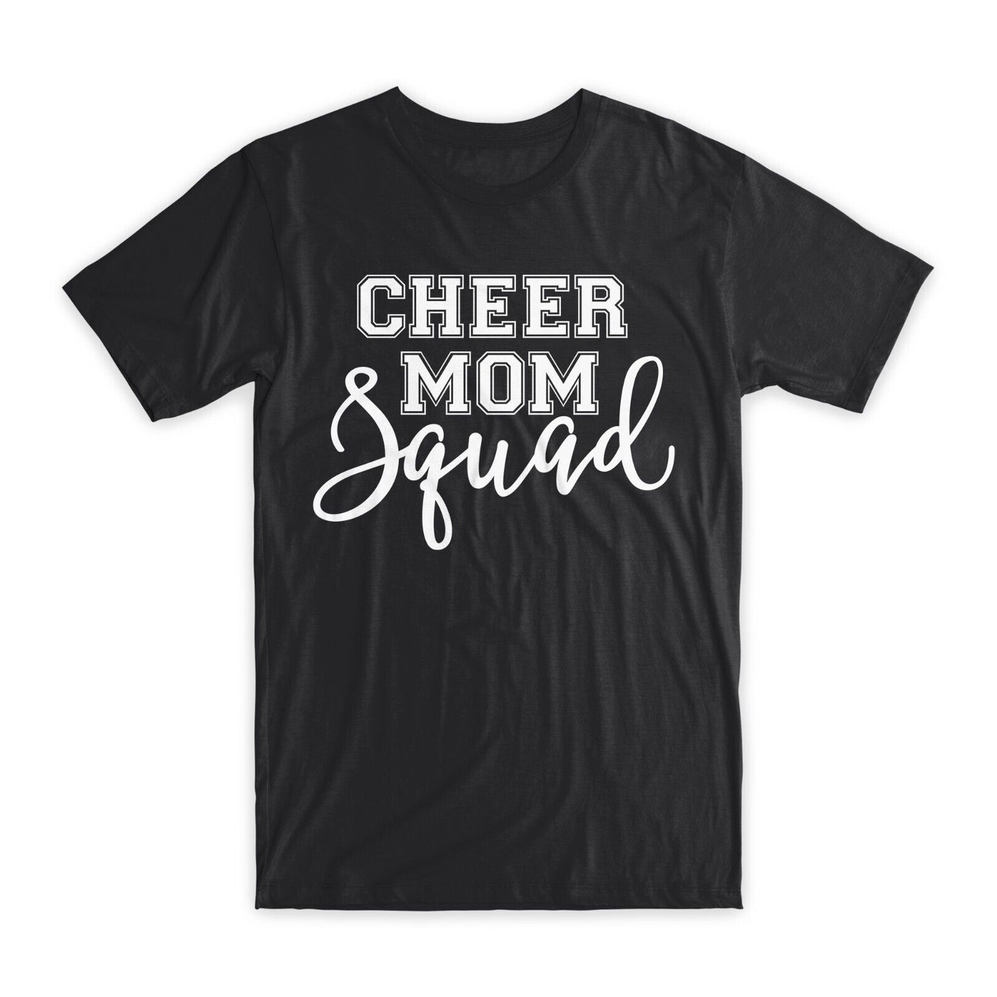 Cheer Mom Squad T-Shirt Premium Soft Cotton Crew Neck Funny Tee Novelty Gift NEW
