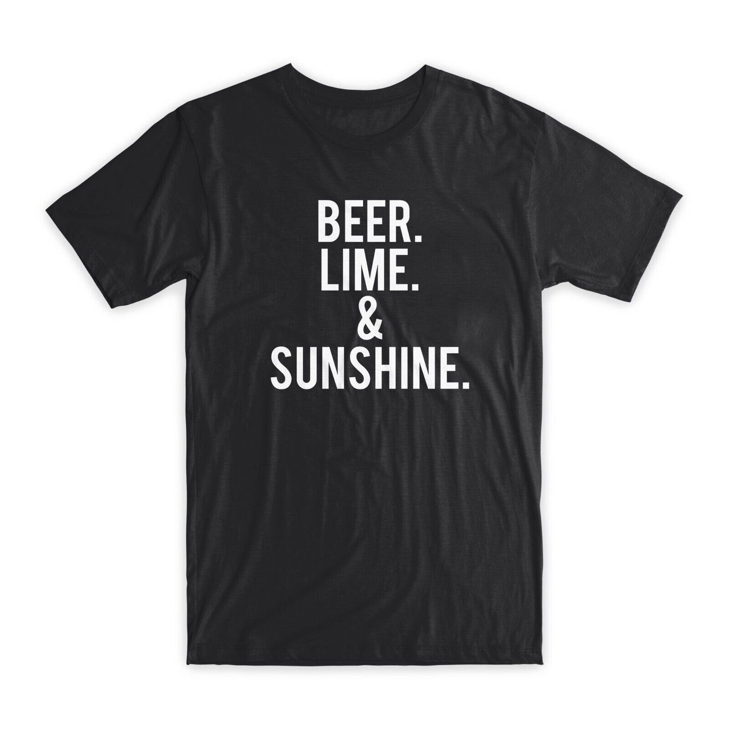 Beer Lime & Shunshine T-Shirt Premium Soft Cotton Funny Tees Novelty Gift NEW