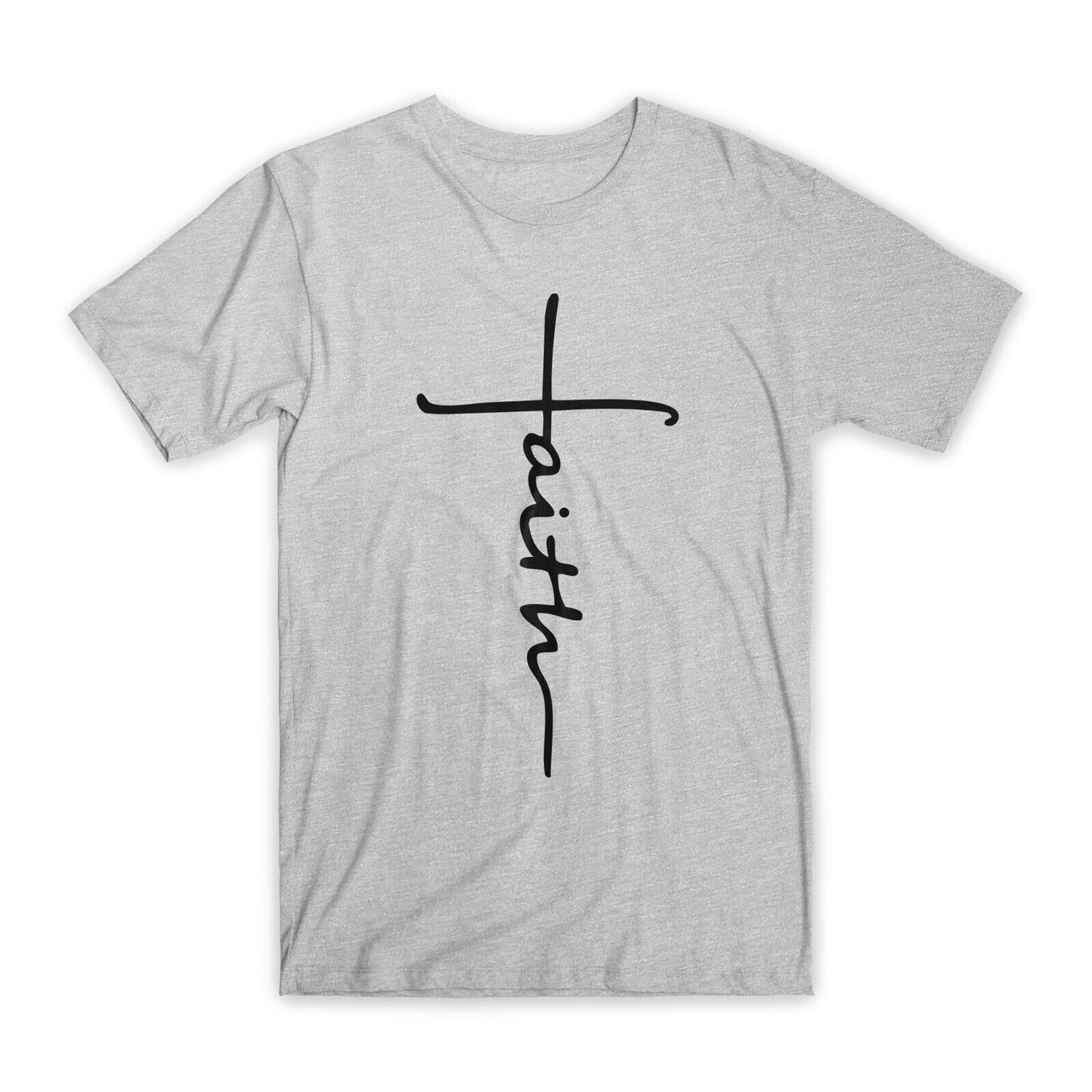 Faith Cross T-Shirt Premium Soft Cotton Crew Neck Funny Tees Novelty Gifts NEW