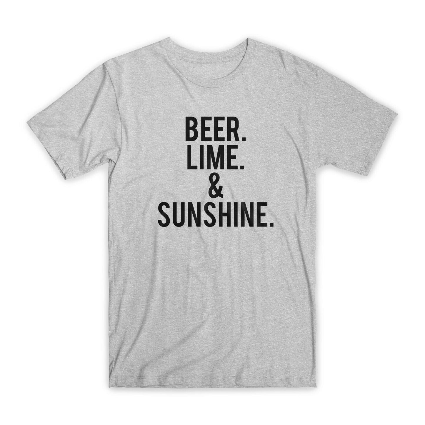 Beer Lime & Shunshine T-Shirt Premium Soft Cotton Funny Tees Novelty Gift NEW