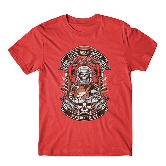 Astronaut Skull T-Shirt 100% Cotton Premium Tee NEW