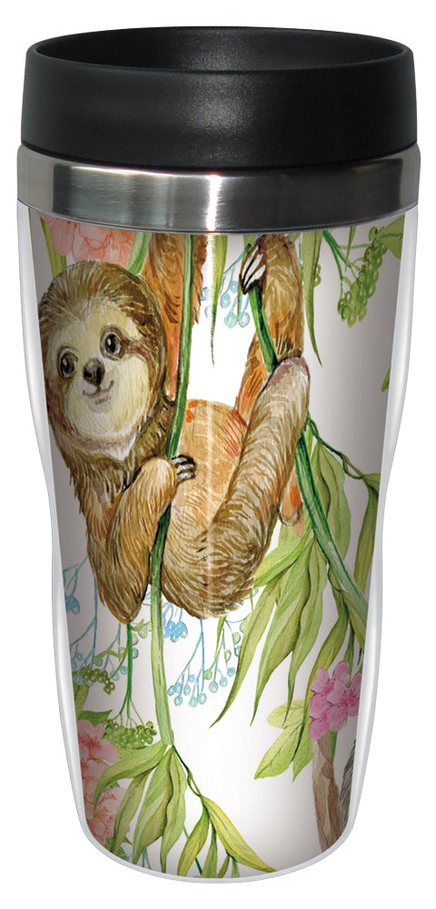 Sloth 16 Ounce Travel Mug
