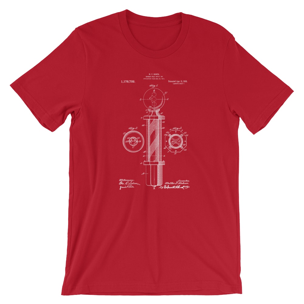 Barber Pole  Patent T-Shirt - Mighty Circus