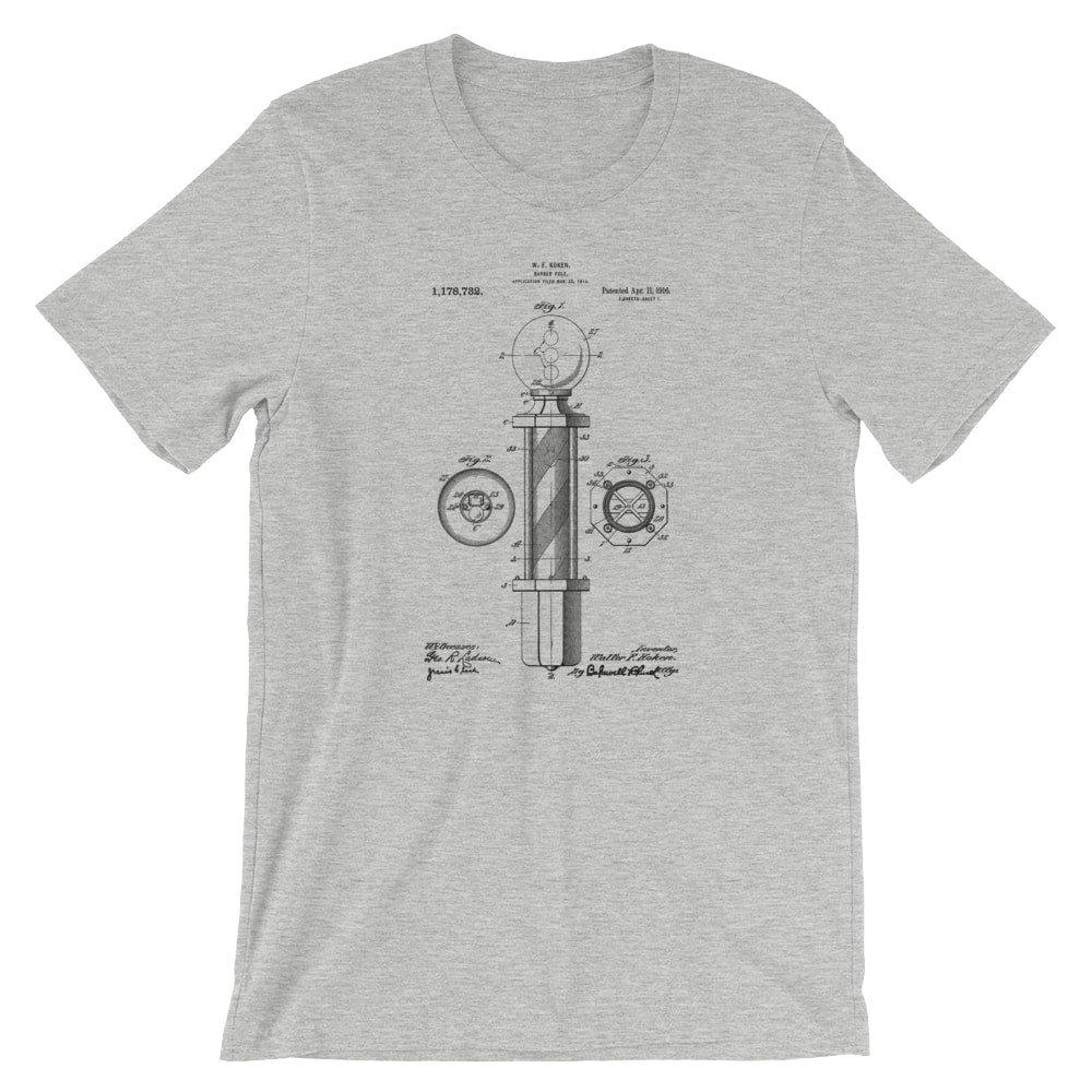 Barber Pole  Patent T-Shirt - Mighty Circus