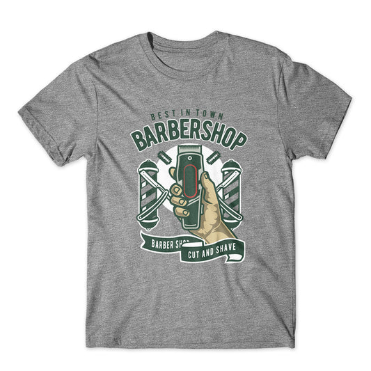 Best In Town Barbershop T-Shirt 100% Cotton Premium Tee NEW