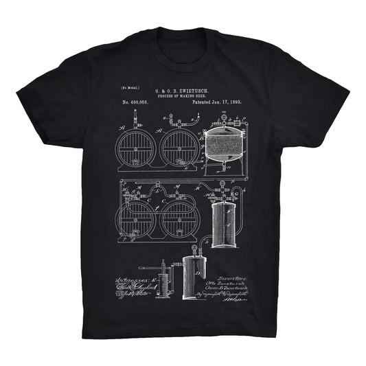 Beer Patent Half Sleeve Cotton T-Shirt