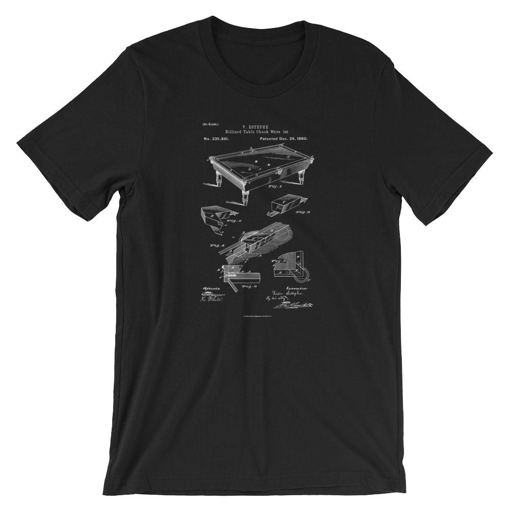 Billiards Table Patent T-Shirt - Mighty Circus