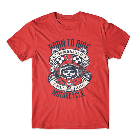 Born To Ride Motorcycle T-Shirt 100% Cotton Premium Tee NEW