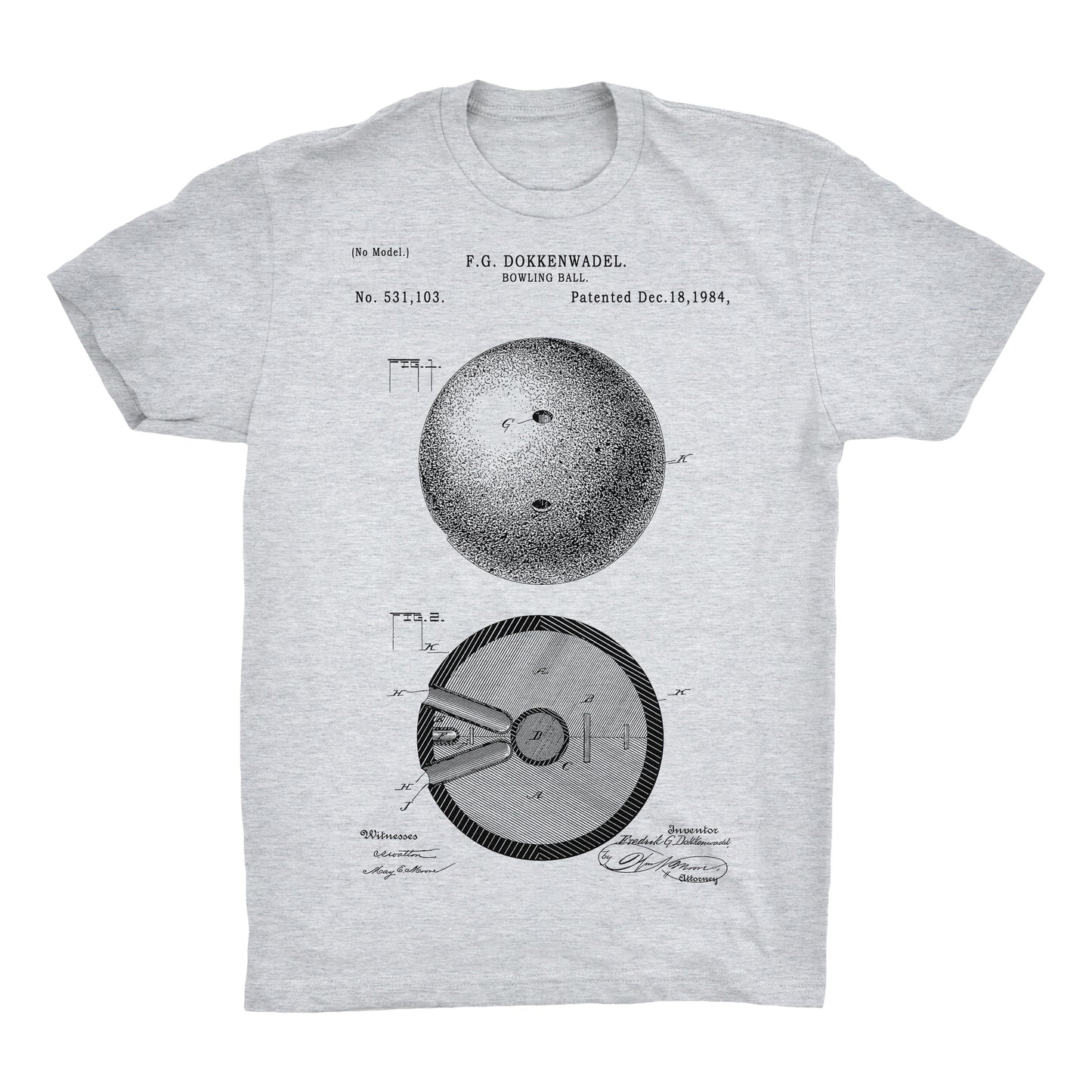 Bowling Patent Half Sleeve Cotton T-Shirt