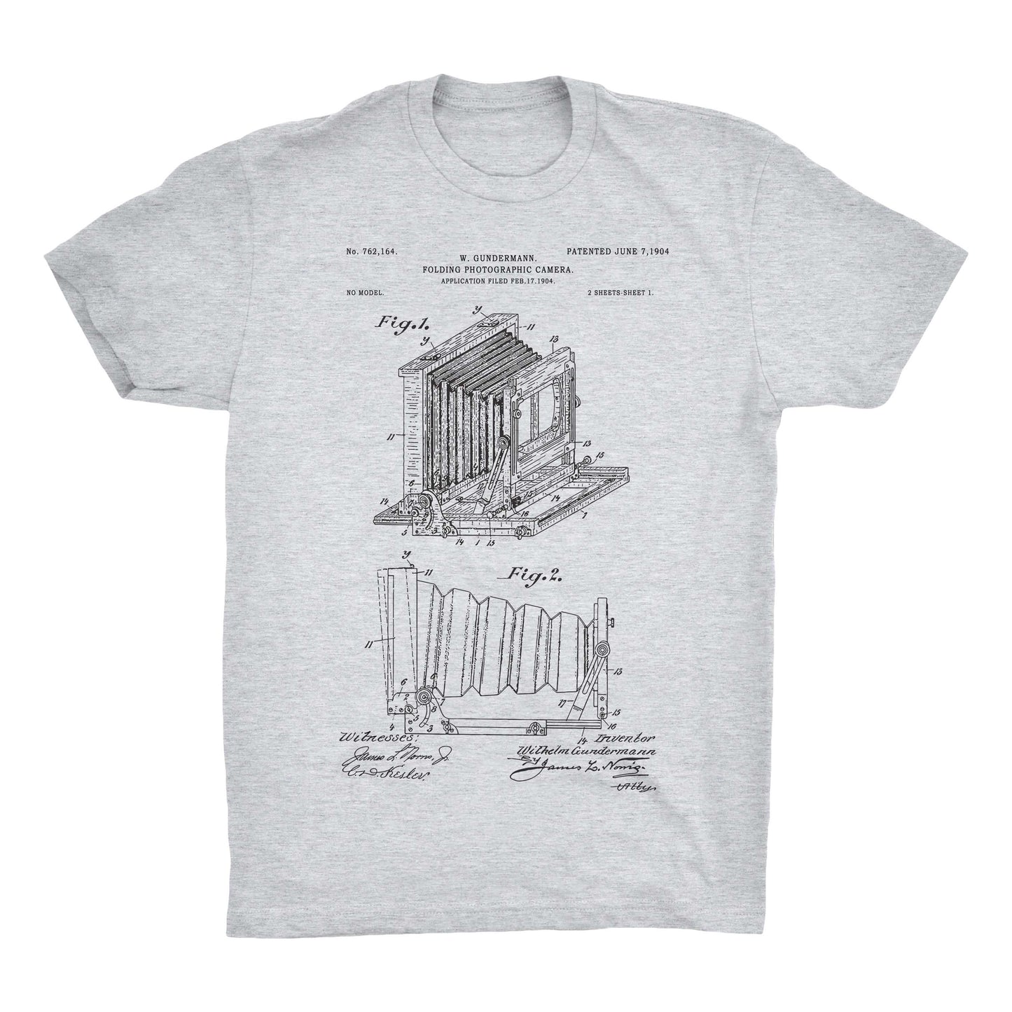Box Camera Patent Half Sleeve Cotton T-Shirt