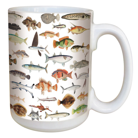 Fish Coffee Mug Large 15 Ounce Ceramic Mug