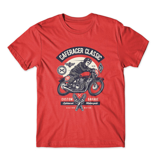 Caferacer Rider Classic T-Shirt 100% Cotton Premium Tee NEW