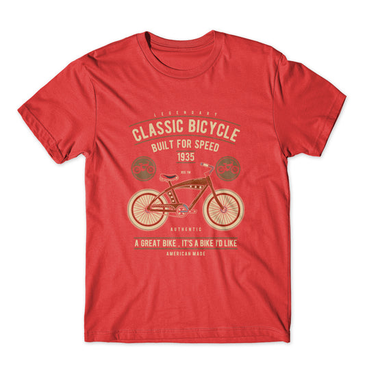 Classic Authentic Bicycle T-Shirt 100% Cotton Premium Tee NEW