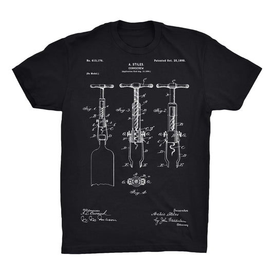 Corkscrew Patent 2 100% Cotton Premium T-Shirt