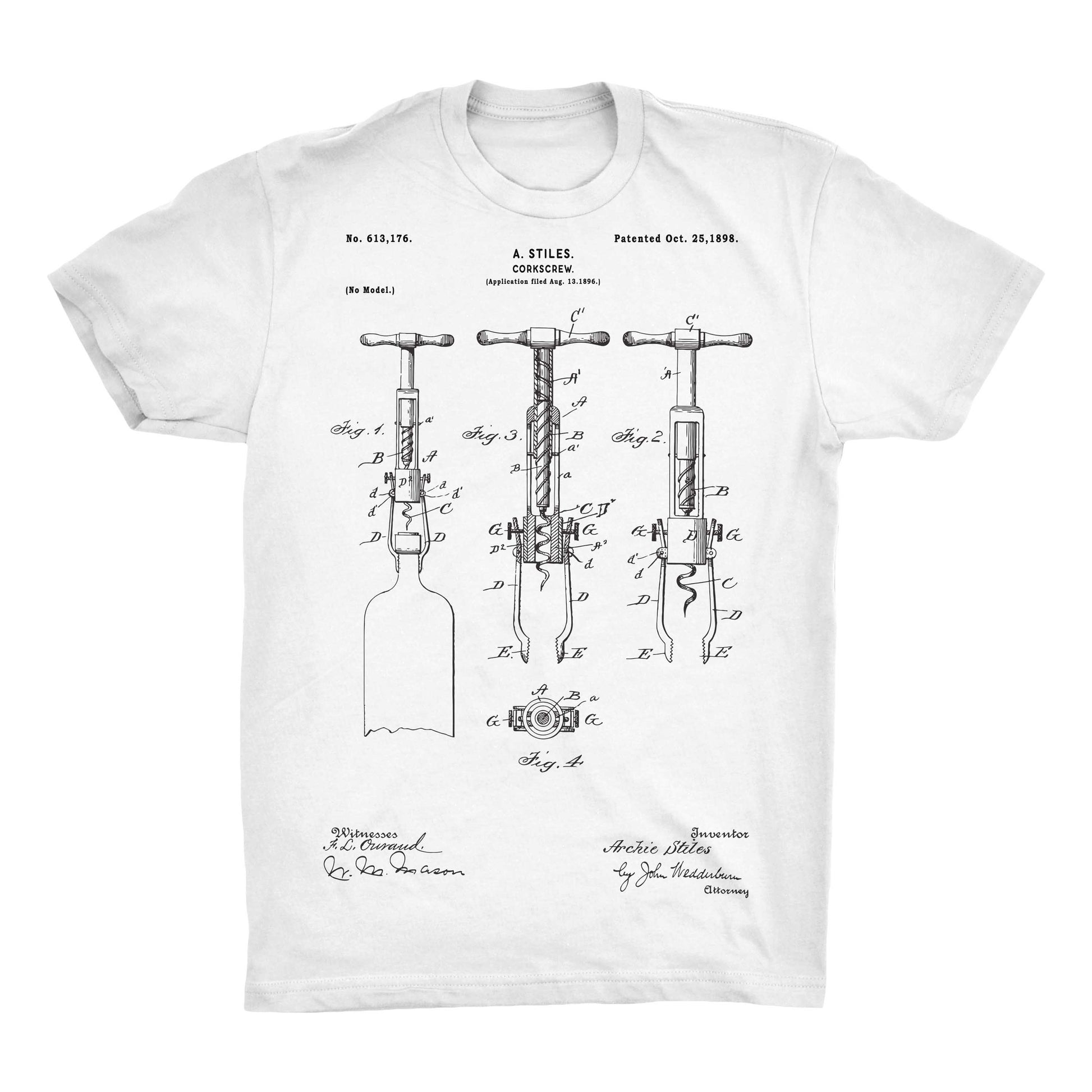 Corkscrew Patent 2 100% Cotton Premium T-Shirt