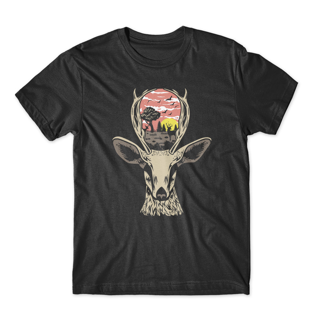 Deer Nature T-Shirt 100% Cotton Premium Tee NEW