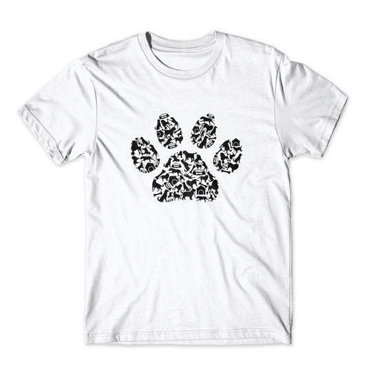 Dogs Paw Symbol T-Shirt 100% Cotton Premium Tee NEW