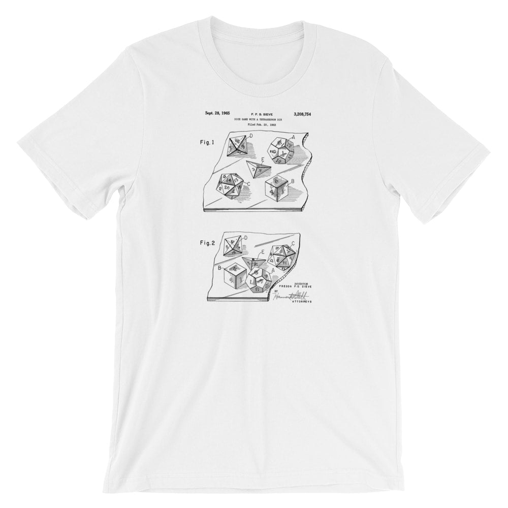 Dungeons and Dragons Dice Patent T-Shirt - Mighty Circus