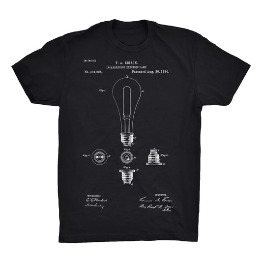 Edison Light Bulb Patent Patent 100% Cotton Premium T-Shirt