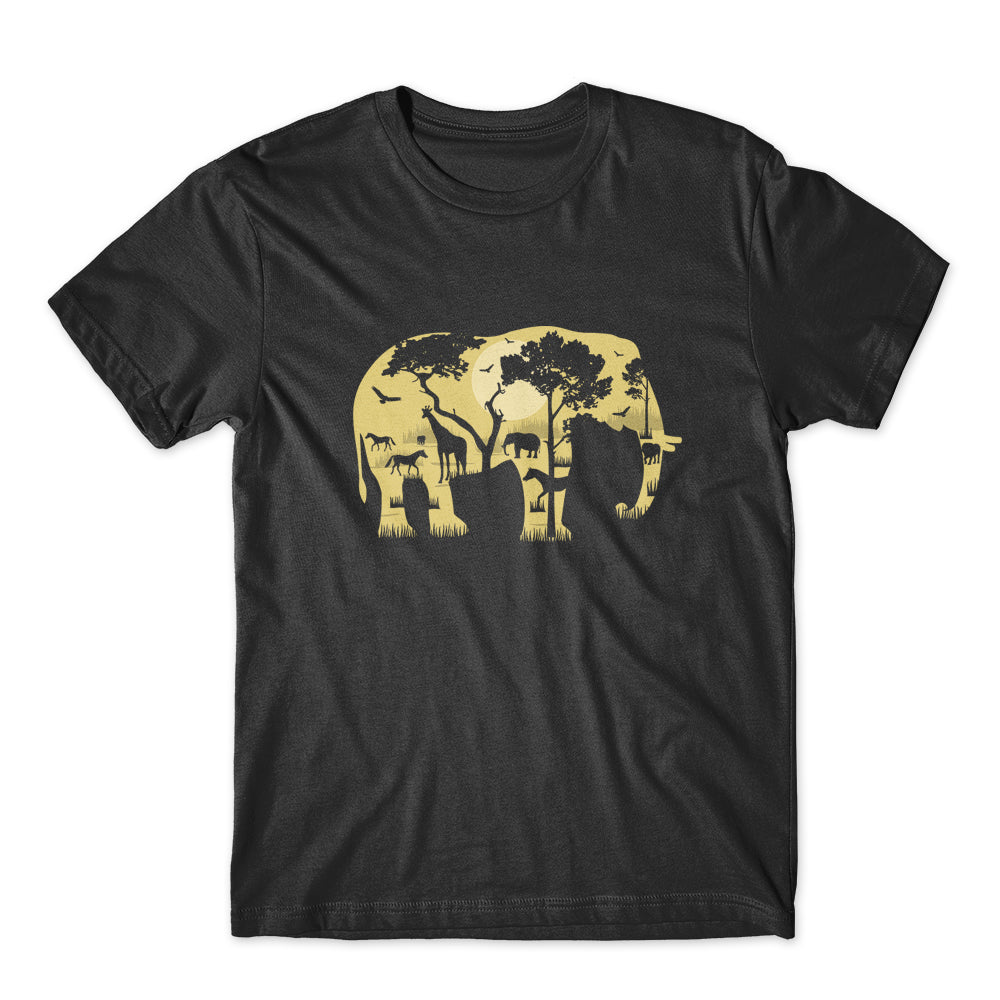 Elephant Wild Forest T-Shirt 100% Cotton Premium Tee NEW