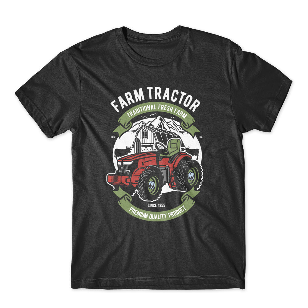 Traditional Farm Tractor T-Shirt 100% Cotton Premium Tee NEW
