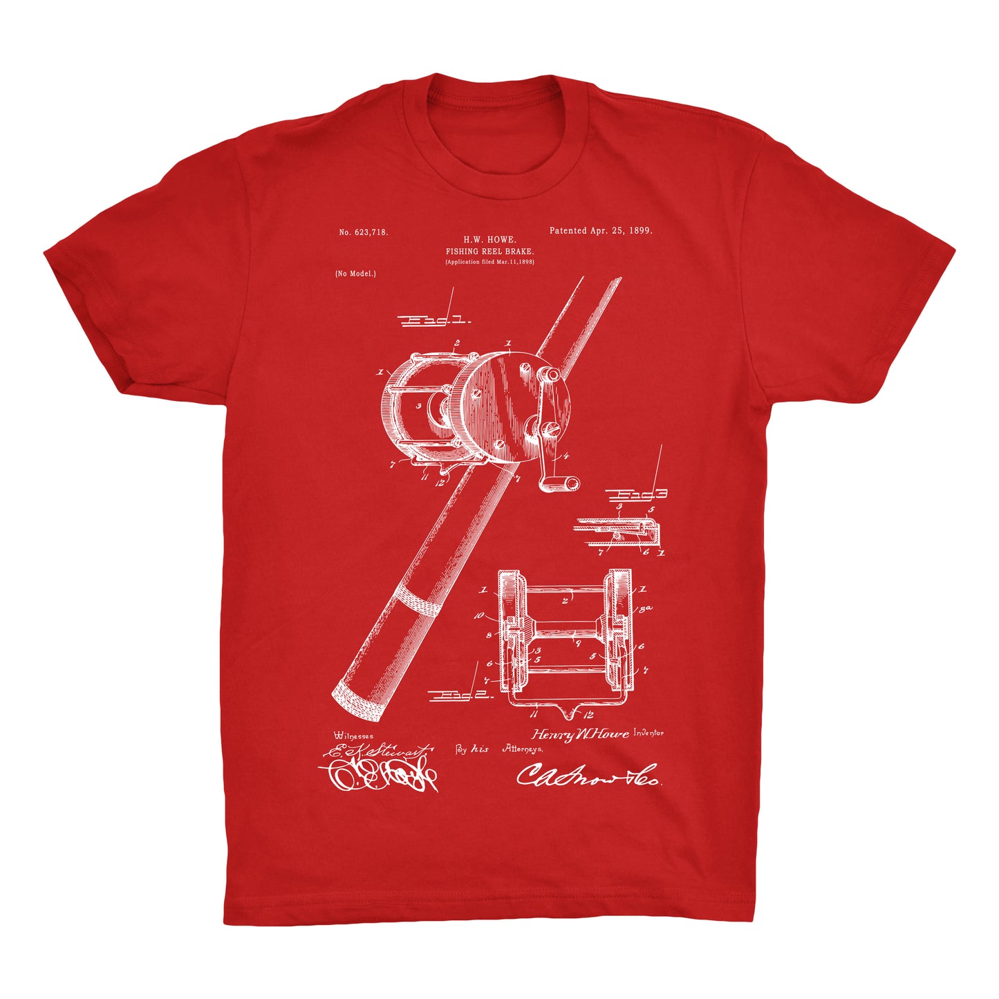 Fishing Reel 2 Patent 100% Cotton Premium T-Shirt