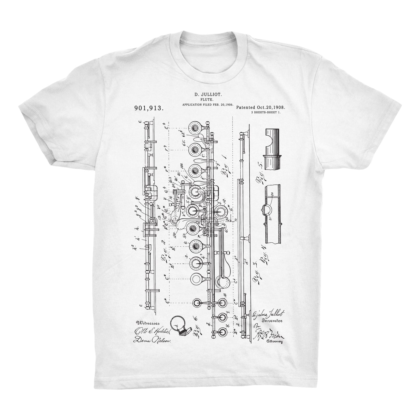 Flute Patent 100% Cotton Premium T-Shirt