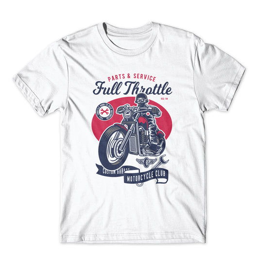 Full Throttle Motocycle Club T-Shirt 100% Cotton Premium Tee NEW