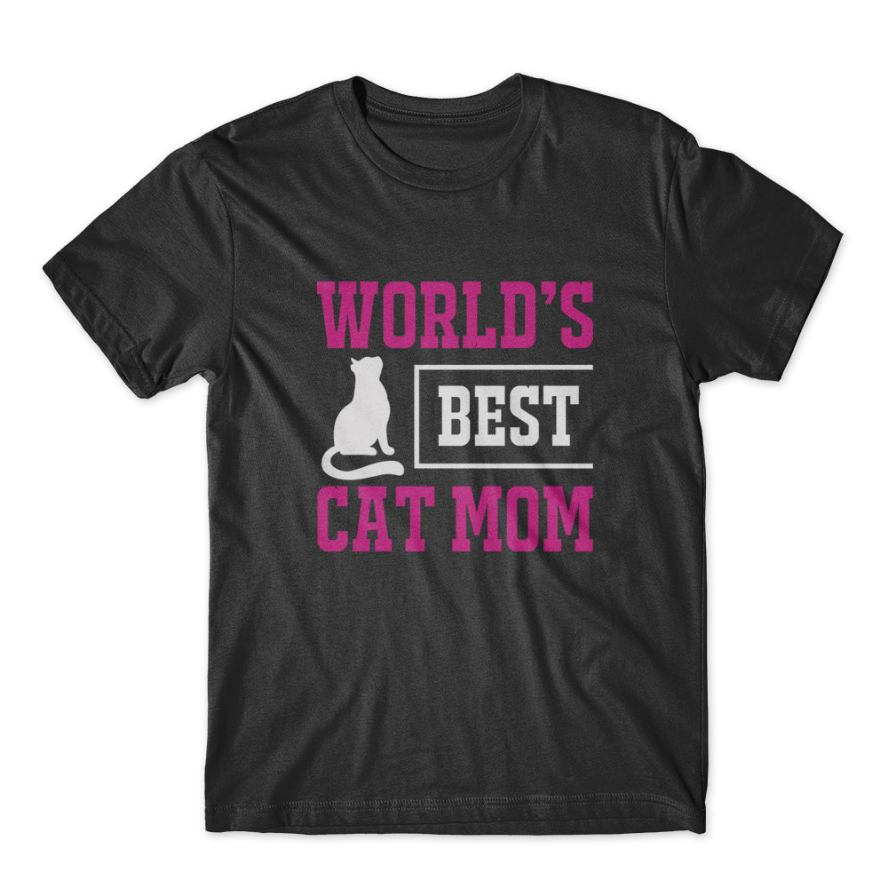 Worlds Best Cat Mom T-Shirt 100% Cotton Premium Tee