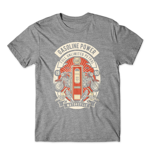 Gasoline Power Motocycle T-Shirt 100% Cotton Premium Tee NEW
