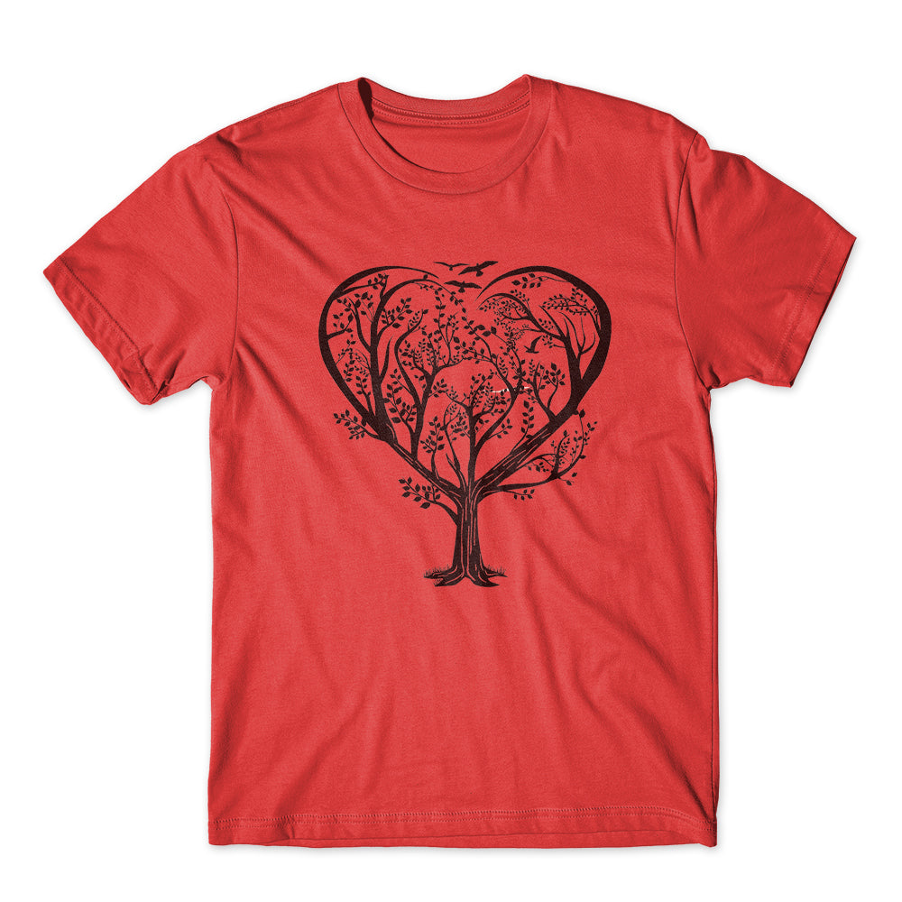 Heart Life Forest Tree T-Shirt 100% Cotton Premium Tee NEW