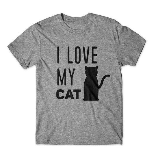 I Love My Cat T-Shirt 100% Cotton Premium Tee