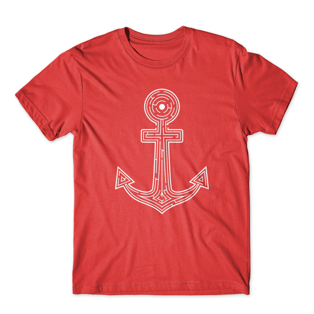 Vintage Nautical Labyrint Anchor T-Shirt 100% Cotton Premium Tee NEW