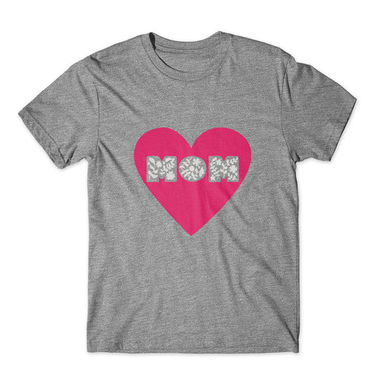 Mom Love Heart T-Shirt 100% Cotton Premium Tee