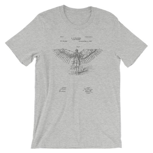 Flying Machine Wing Patent T-Shirt - Mighty Circus