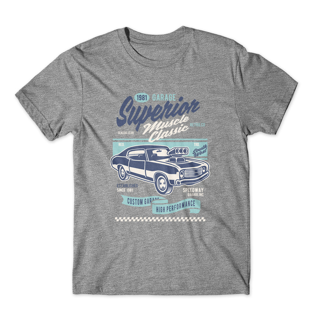 Superior Muscle Car Classic T-Shirt 100% Cotton Premium Tee NEW