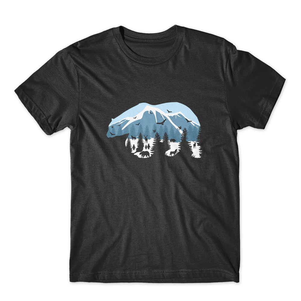 Polar Bear Snow Animal Mountain T-Shirt 100% Cotton Premium Tee NEW