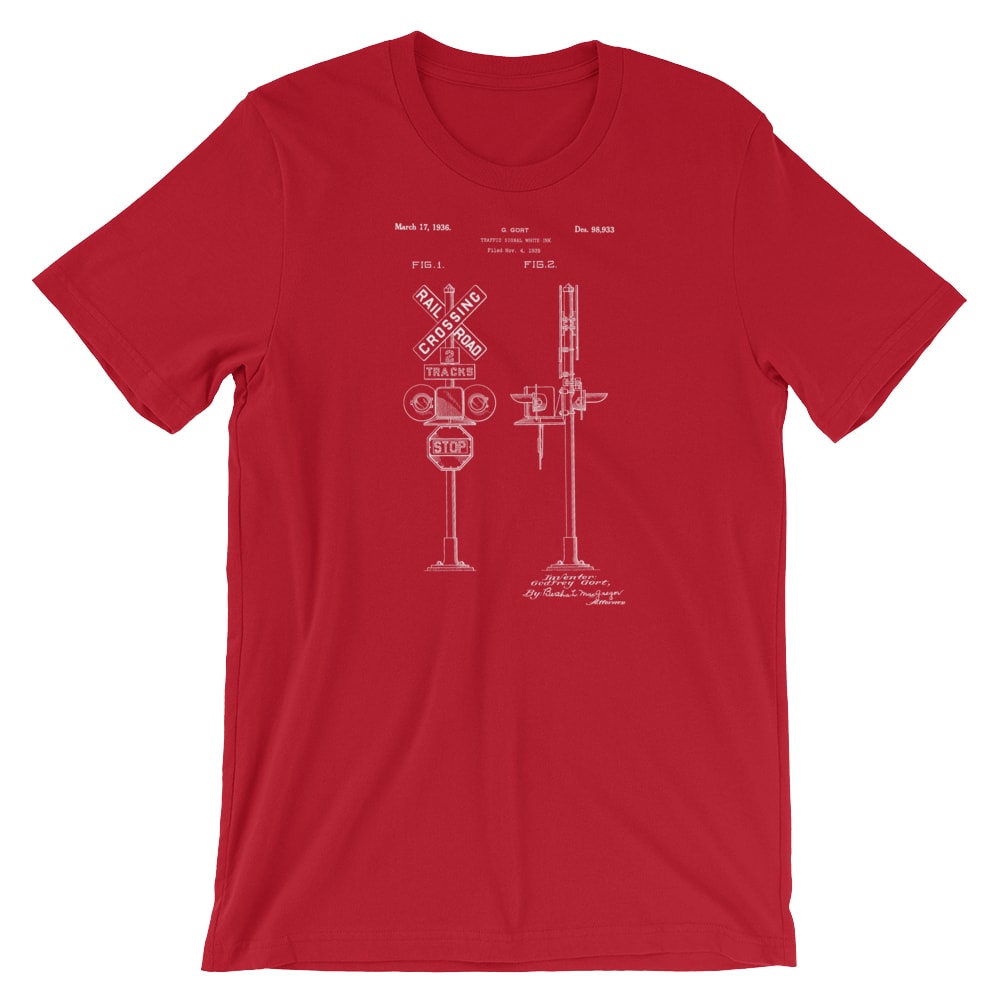 Railroad Crossing Patent T-Shirt - Mighty Circus