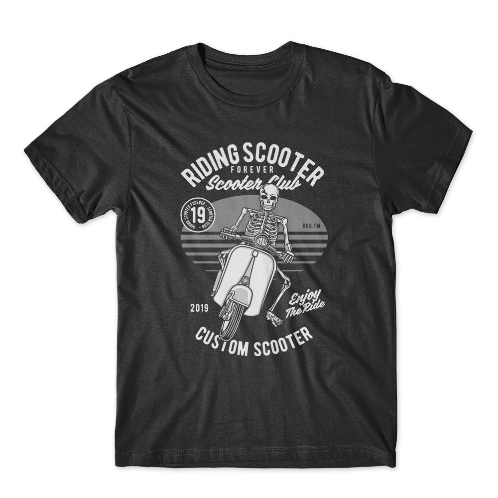 Riding Scooter Forever T-Shirt 100% Cotton Premium Tee NEW