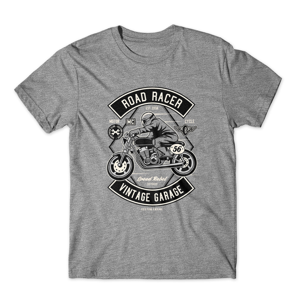 Road Racer Vintage Garage T-Shirt 100% Cotton Premium Tee NEW