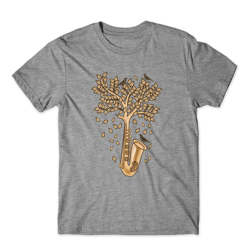 Saxophone Tree T-Shirt 100% Cotton Premium Tee NEW