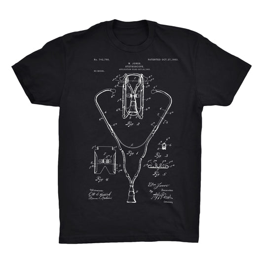 Stethoscope 2 Patent 100% Cotton Premium T-Shirt